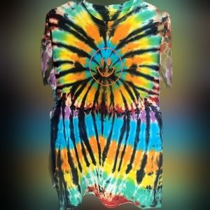 Homemade Spider Tie-Dye with Happy Face.